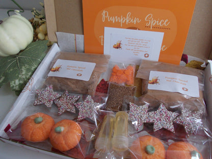 Pumpkin spiced Hot Chocolate kit, letter box gift box,, Hug in a mug gift set