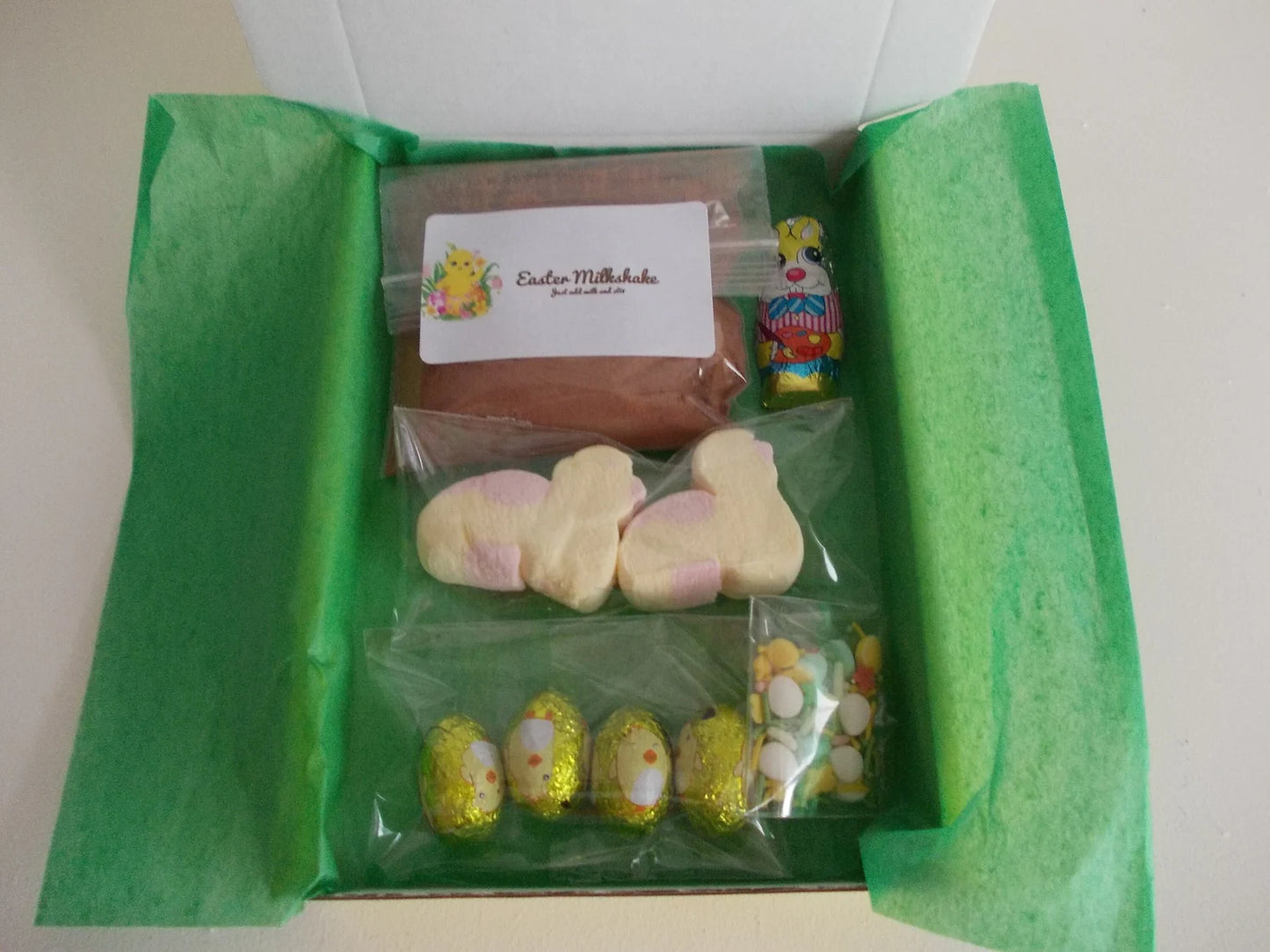 Easter milk shake kit letterbox gift box, grate Easter egg alternative, Kids chocolate gift, Easter basket filler or party favour