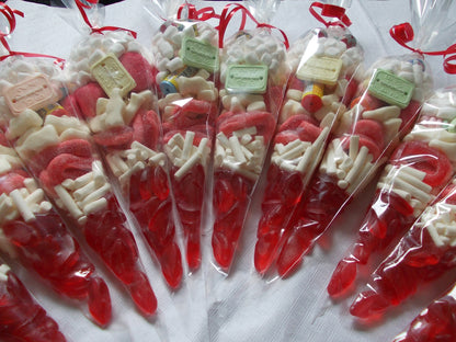Football themed  20 sweet cones party bags  favours