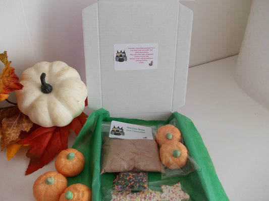 Witches Brew Halloween Hot Chocolate kit, trick or treat gift. kids letter box gift box,Includs all UK P&P