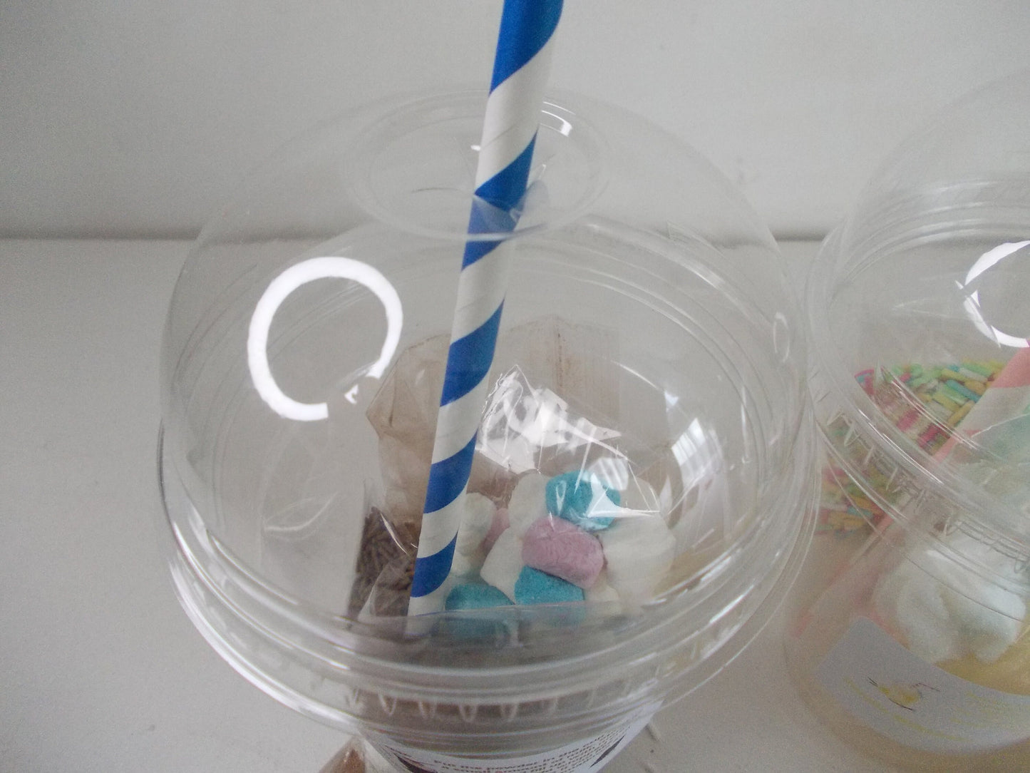 Milkshake in a cup kit for kids,  4 flavours for milk shake lovers to chose from, make your own milkshake party favour, craft  kit for kids